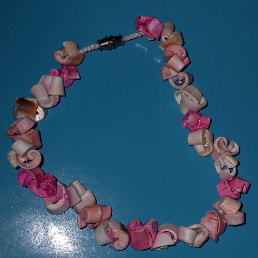 Pink and Cream Shell Necklace